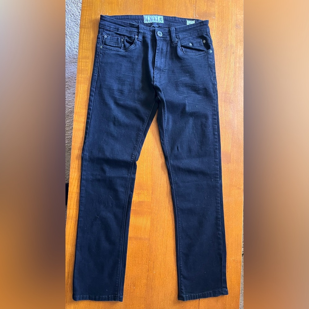 Black, 30/30 size jeans, stretch fabric